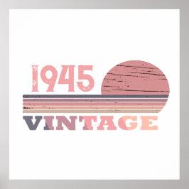 Gepersonaliseerde tachtig vintage 80ste verjaardag poster