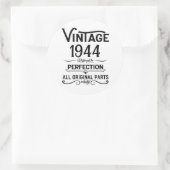 Gepersonaliseerde tachtig vintage 80ste verjaardag ronde sticker (Tas)