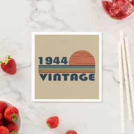 Gepersonaliseerde tachtig vintage 80ste verjaardag servet