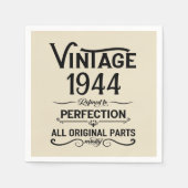 Gepersonaliseerde tachtig vintage 80ste verjaardag servet (Voorkant)