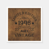Gepersonaliseerde tachtig vintage 80ste verjaardag servet (Voorkant)