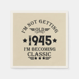 Gepersonaliseerde tachtig vintage 80ste verjaardag servet