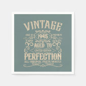 Gepersonaliseerde tachtig vintage 80ste verjaardag servet (Voorkant)