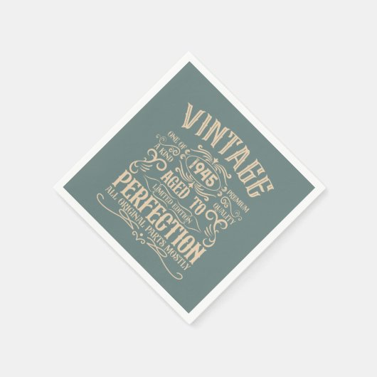 Gepersonaliseerde tachtig vintage 80ste verjaardag servet (Hoek)