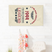 Gepersonaliseerde tachtig vintage 80ste verjaardag spandoek (Insitu)