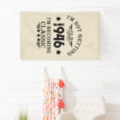 Gepersonaliseerde tachtig vintage 80ste verjaardag spandoek (Insitu)