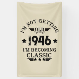 Gepersonaliseerde tachtig vintage 80ste verjaardag spandoek