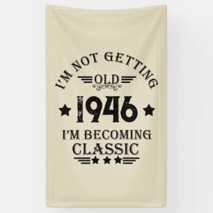 Gepersonaliseerde tachtig vintage 80ste verjaardag spandoek