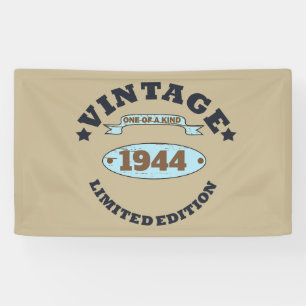 Gepersonaliseerde tachtig vintage 80ste verjaardag spandoek