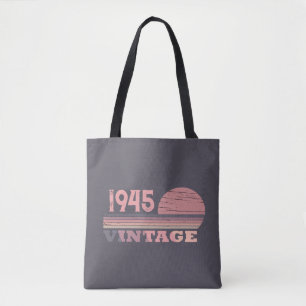 Gepersonaliseerde tachtig vintage 80ste verjaardag tote bag