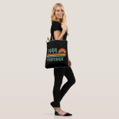 Gepersonaliseerde tachtig vintage 80ste verjaardag tote bag (Op model)