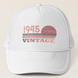 Gepersonaliseerde tachtig vintage 80ste verjaardag trucker pet