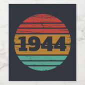 Gepersonaliseerde tachtig vintage 80ste verjaardag wijn etiket (Enkel label)