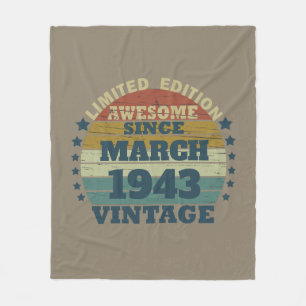 Gepersonaliseerde tachtigste vintage 80ste verjaar fleece deken