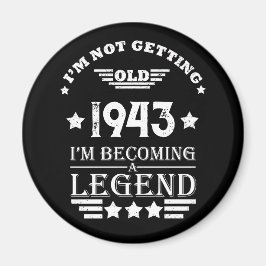 Gepersonaliseerde tachtigste vintage 80ste verjaar magneet