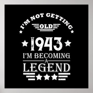 Gepersonaliseerde tachtigste vintage 80ste verjaar poster