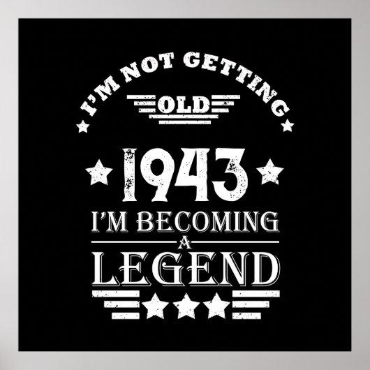 Gepersonaliseerde tachtigste vintage 80ste verjaar poster (Voorkant)