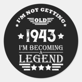 Gepersonaliseerde tachtigste vintage 80ste verjaar ronde sticker