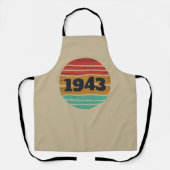 Gepersonaliseerde tachtigste vintage 80ste verjaar schort (Voorkant)