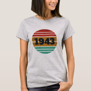 Gepersonaliseerde tachtigste vintage 80ste verjaar t-shirt