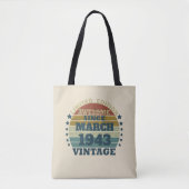 Gepersonaliseerde tachtigste vintage 80ste verjaar tote bag (Voorkant)