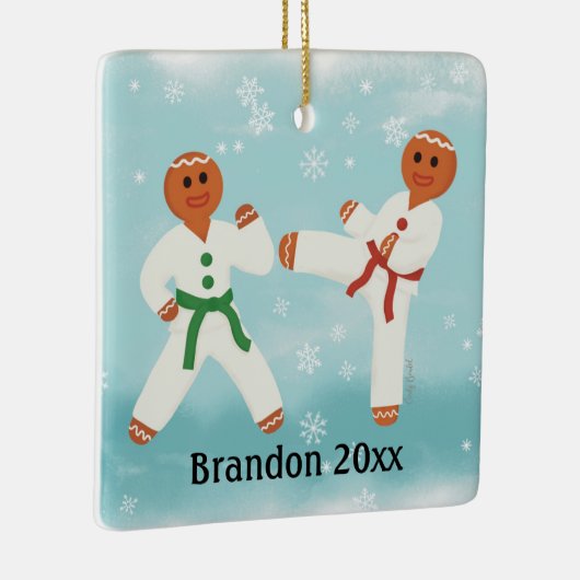 Gepersonaliseerde Taekwondo Karate Judo Martial Ar Keramisch Ornament (Rechts)