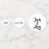 Gepersonaliseerde tafel Confetti (Voorkanten)