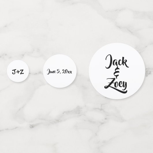 Gepersonaliseerde tafel Confetti (Voorkanten)