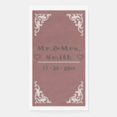 Gepersonaliseerde tafel servet - Blushing Champagn (Voorkant)