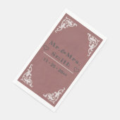 Gepersonaliseerde tafel servet - Blushing Champagn (Hoek)
