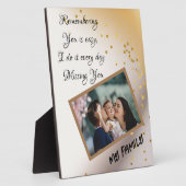 Gepersonaliseerde tafelblad plaque 8x10 met ezel fotoplaat (Zijkant)