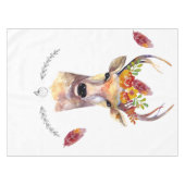 Gepersonaliseerde tafelkleed boho hert Buck Head B (Voorkant (Horizontaal))