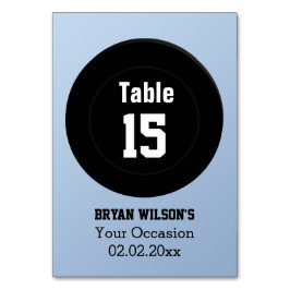 Gepersonaliseerde tafelnummers ijshockey thema