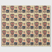 Gepersonaliseerde tafeltennis naam foto leeftijd v cadeaupapier (Vlak)