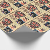 Gepersonaliseerde tafeltennis naam foto leeftijd v cadeaupapier (Hoek)