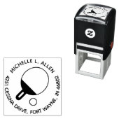 Gepersonaliseerde Tafeltennis Ronde Retouradres Zelfinktende Stempel (In situ)