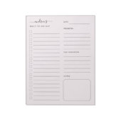 Gepersonaliseerde takenlijst Dagelijkse notities P Notitieblok (Linkerzijde)