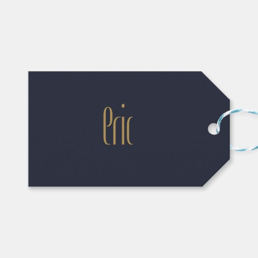 Gepersonaliseerde Tall Elegance Gold Eric Cadeaulabel (Voorkant (Horizontaal))