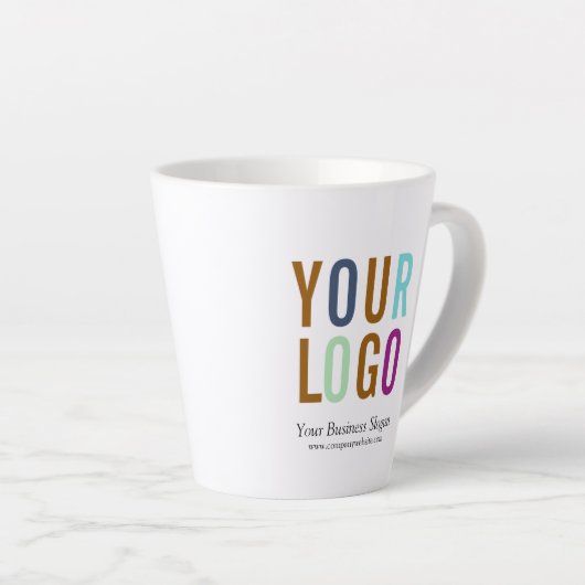 Gepersonaliseerde Tall Latte Mok Custom Logo (Rechterhoek)