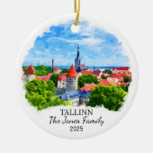 Gepersonaliseerde Tallinn Ornament, Estland Keramisch Ornament (Voorkant)