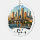Gepersonaliseerde Tampa Ornament, Florida Keramisch Ornament (Links)