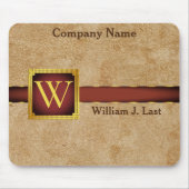 Gepersonaliseerde Tan Chamois Leather Print Muismat (Voorkant)