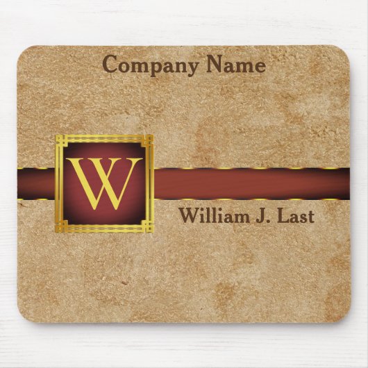 Gepersonaliseerde Tan Chamois Leather Print Muismat (Voorkant)