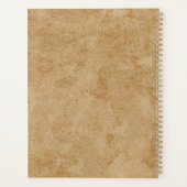Gepersonaliseerde Tan Chamois Leerprint Planner (Achterkant)