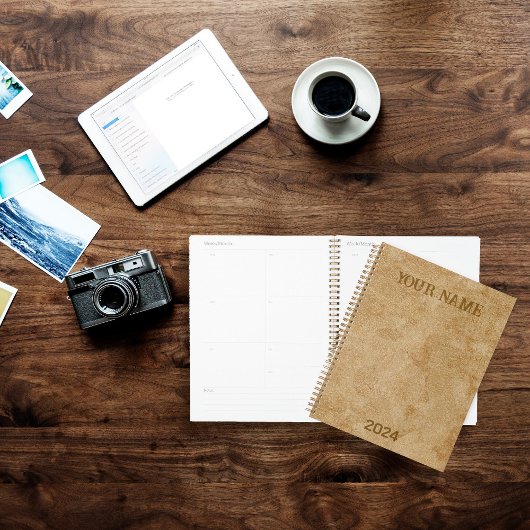 Gepersonaliseerde Tan Chamois Leerprint Planner