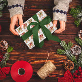 Gepersonaliseerde Tan Doodle Dog Royal Blue Cadeaupapier