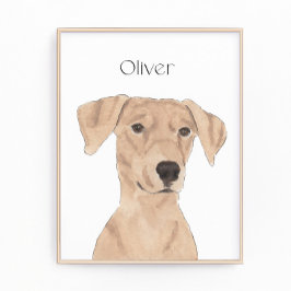 Gepersonaliseerde Tan German Pinscher Art Foto Afdruk