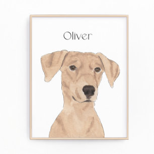 Gepersonaliseerde Tan German Pinscher Art Foto Afdruk