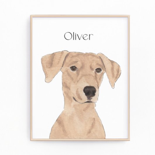 Gepersonaliseerde Tan German Pinscher Art Foto Afdruk