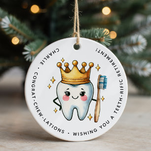 Gepersonaliseerde Tandarts Pensioen Gift Keramisch Ornament